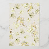 Vintage Tropentaufe Folieneinladung (Rückseite)