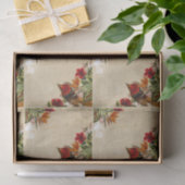 Vintage Tropenvögel und Blume Seidenpapier (Geschenk)