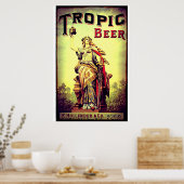 Vintage Tropic-Bier-Werbung Poster (Küche)