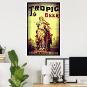 Vintage Tropic-Bier-Werbung Poster (Heimbüro)