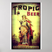 Vintage Tropic-Bier-Werbung Poster (Vorne)