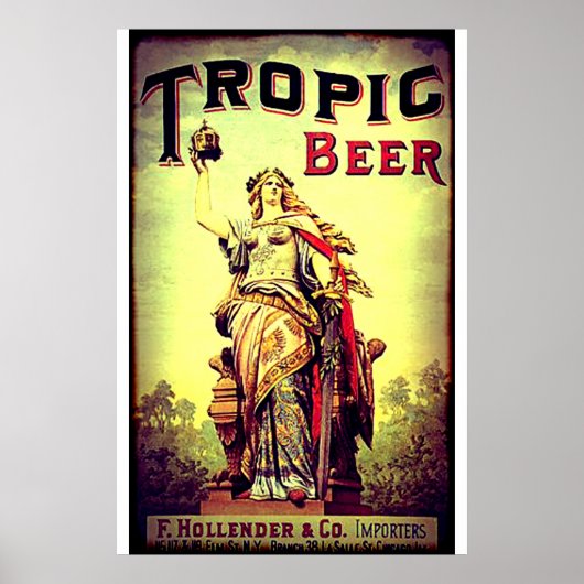 Vintage Tropic-Bier-Werbung Poster (Vorne)