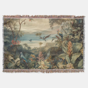 Vintage Tropical Bird Botanische Kunst Luxus Decke