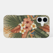 Vintage Tropical Botanical Composition iPhone 16 Hülle (Rückseite (Horizontal))