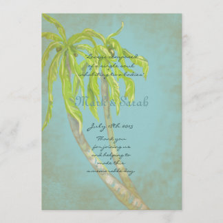 Vintage Tropical Breeze II Hochzeitsprogramm Programm