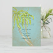 Vintage Tropical Breeze II Hochzeitsprogramm Programm (Stehend Vorderseite)