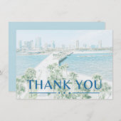 Vintage Tropical Dankes Karten (Vorne/Hinten)