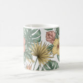 Vintage Tropical Floral Mug, Botanical Hibiscus  Kaffeetasse (Mittel)