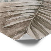 Vintage Tropical Leaves and Protea Poster (Ecke)