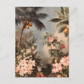 Vintage Tropical Paradise with Palm Trees Postkarte (Vorderseite)