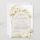 Vintage Tropics Baby Dedication Einladung (Vorderseite)