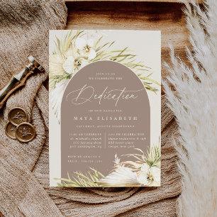 Vintage Tropics Baby Dedication Einladung