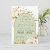 Vintage Tropics Boho Bat MItzvah Einladung (Stehend Vorderseite)