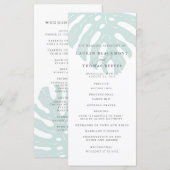 Vintage Tropics doppelseitiges Hochzeitsprogramm Programm (Vorne/Hinten)