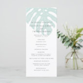 Vintage Tropics doppelseitiges Hochzeitsprogramm Programm (Stehend Vorderseite)