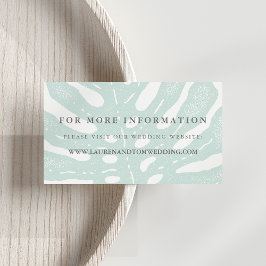 Vintage Tropics Wedding Website Cards Begleitkarte