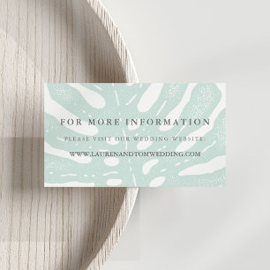 Vintage Tropics Wedding Website Cards Begleitkarte