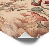 Vintage tropische Blume Antike Poster (Ecke)