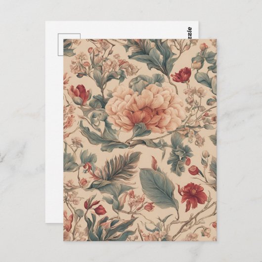 Vintage tropische Blume Antike Postkarte (Vorne/Hinten)