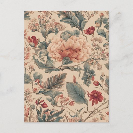 Vintage tropische Blume Antike Postkarte (Vorderseite)