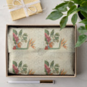 Vintage tropische Blume Seidenpapier (Geschenk)