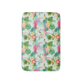 Vintage tropische Blume und Vögel Badematte (Vorderseite Vertikal)