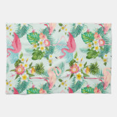 Vintage tropische Blume und Vögel Geschirrtuch (Horizontal)