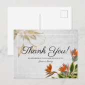 Vintage tropische Blume Vielen Dank Postkarte (Vorne/Hinten)