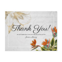 Vintage tropische Blume Vielen Dank