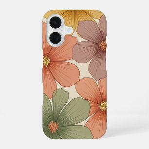 Vintage Tropische Blumen iPhone 16 Hülle