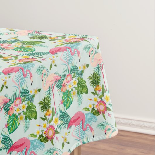 Vintage tropische Blumen und Vögel Tischdecke (Beispiel)