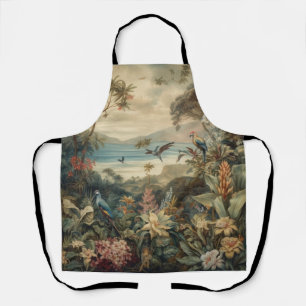 Vintage Tropische Botanische Paradies-Kunst Eleg Schürze