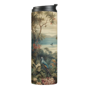 Vintage Tropische Botanische Paradies-Kunst Thermosbecher