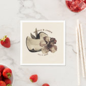 Vintage Tropische Coconut & Hibiskus Hochzeit Part Serviette (Beispiel)