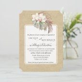 Vintage tropische Folienkraft Einladung (Stehend Vorderseite)