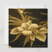 Vintage tropische Hochzeit Einladung (Rückseite)