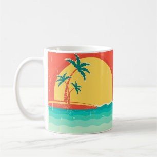 Vintage tropische Landschaft Kaffeetasse