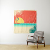 Vintage tropische Landschaft Wandteppich (Beispiel)