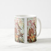 Vintage tropische Orchideen, Blume und Hummingvöge Kaffeetasse (VorderseiteRechts)