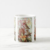 Vintage tropische Orchideen, Blume und Hummingvöge Kaffeetasse (Mittel)