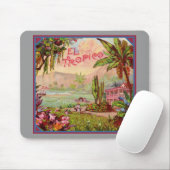 Vintage tropische Pflanze Mousepad (Mit Mouse)