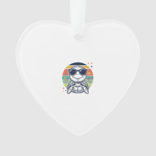 Vintage-Tropische-Sch Schildkröte-Sonnenbrille-Str Ornament