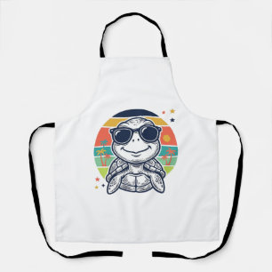 Vintage-Tropische-Sch Schildkröte-Sonnenbrille-Str Schürze