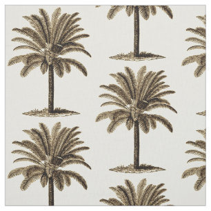 Vintage tropische Sepia Palme Stoff