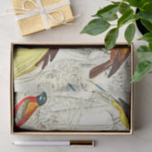Vintage tropische Vögel im Paradies Seidenpapier (Geschenk)