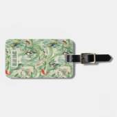 Vintage tropische Vögel und Palmen-Blätter Gepäckanhänger (Vorderseite horizontal)