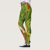 Vintage tropische Wildblumen Leggings (Links)