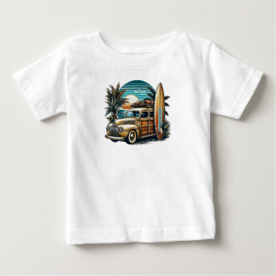 vintage tropischer/hawaiianischer Surf-Truck Baby T-shirt