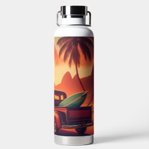 vintage tropischer/hawaiianischer Surf-Truck Trinkflasche
