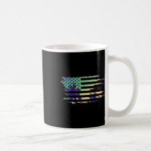 Vintage-Tropischer-Sommerurlaub-und-USA-Flagge-Str Kaffeetasse